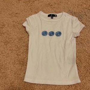 White t-shirt with flowers